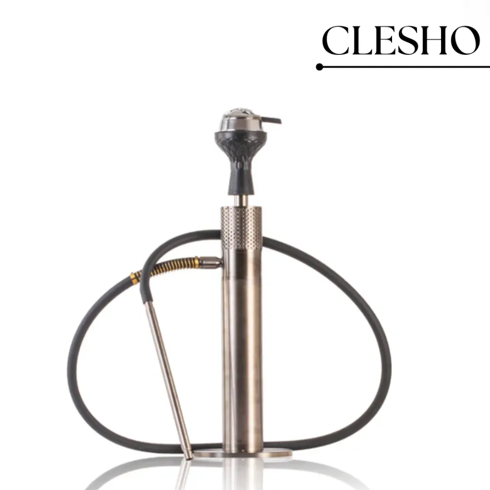 COCOYAYA-Mirza-Hookah-with-Bag-Bronze-Stem-Emerald-Green-Base.webp Steel Storm Hookah – Silver Premium Edition - Image 1