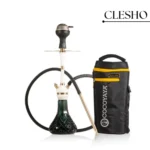 COCOYAYA Mirza Hookah – Gold Stem with Aqua Base (24 Inches)