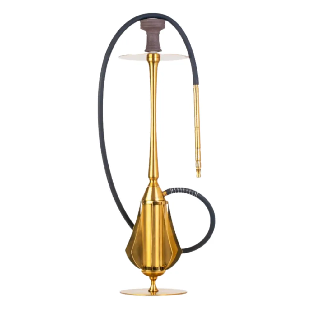 COCOYAYA-Slim-Spade-Hookah.webp COCOYAYA Slim Spade Hookah – Golden (31+ Inches) - Image 1