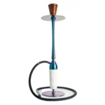 COCOYAYA Slims Sterling Hookah - Rainbow Stem | White Marble Base
