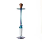 COCOYAYA Slims Sterling Hookah - Rainbow Stem | White Marble Base - Image 2