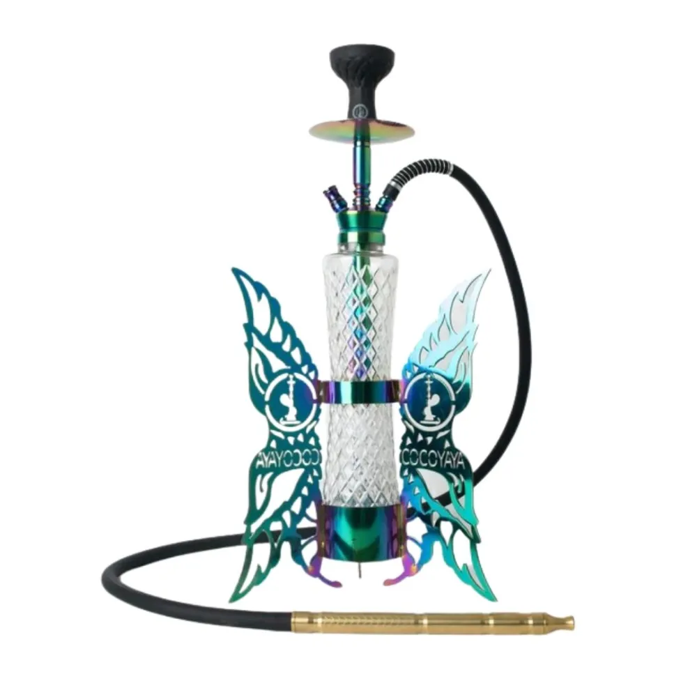 COCOYAYA-Sparrow-Fly-Hookah-Rainbow.webp Cocoyaya Fly series Flamingo Hookah - Rainbow (24 inches) - Image 1