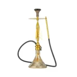 Titan Hookah (Angel Series) - Gold Stem / Cut Glass Base