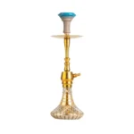 Qube Shisha Tokyo X Hookah - Golden Stem Golden Cut Glass Base - Image 2