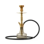 Qube Shisha Valencia Hookah - Golden Stam Grey Cut Base (19+ inches)