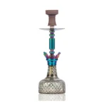 Qube Shisha Valencia Hookah - Rainbow / Cut Glass Base (19+ inches) - Image 2