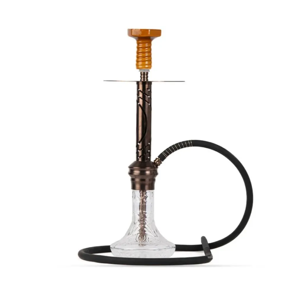 COCOYAYA-Valeria-Hookah-Bronze-Transparent-Base.webp COCOYAYA Valeria Hookah – Bronze Stem with Transparent Base - Image 1