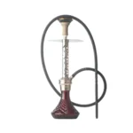 COCOYAYA Valeria Hookah – Silver Stem with Purple Base