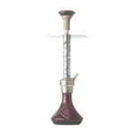 COCOYAYA Valeria Hookah – Silver Stem with Purple Base - Image 2
