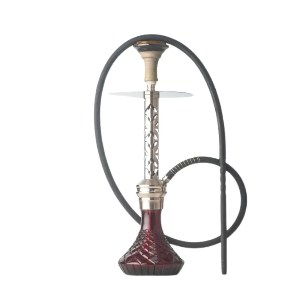 COCOYAYA-Valeria-Hookah-Silver-Stem-_-Purple-Base.webp COCOYAYA Valeria Hookah – Silver Stem with Purple Base - Image 1