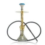 COCOYAYA Valeria Hookah – Gold Stem with Grey Base - Image 3