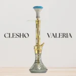 COCOYAYA Valeria Hookah – Gold Stem with Grey Base - Image 2