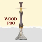 COCOYAYA Wood Pro Hookah – Black Wooden Stem & Transparent Glass Base - Image 2