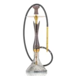 COCOYAYA Wood Pro Hookah – Black Wooden Stem & Transparent Glass Base - Image 4