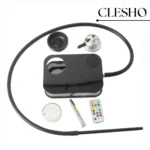 Car Hookah with LED Light & Remote – Black | Portable Acrylic Travel Hookah