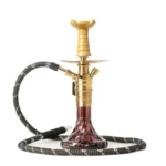 COCOYAYA Kasha Hookah – Golden | Premium Compact Hookah with Crystal Cut Glass Base - Image 2