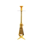 COCOYAYA Majestic Gold Stainless Steel Hookah – 31+ Inches Premium Shisha with Terracotta Bowl - Image 3