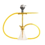 Pablo Hookah with Bag – Transparent Base with Gold Stem