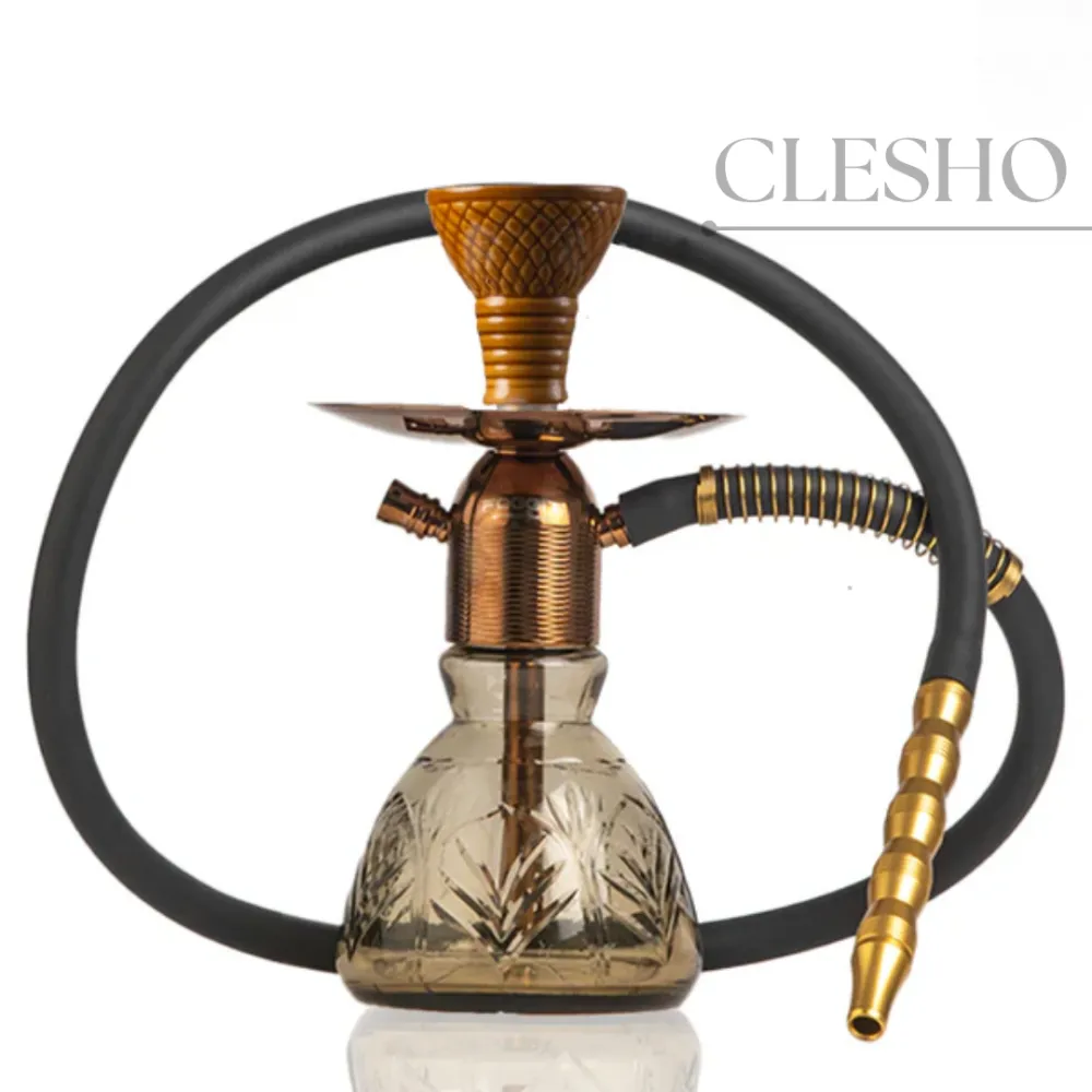Noddy-Hookah-Bronze-Stem-_-Grey-Round-Base.webp Noddy Hookah - Bronze Stem - Grey Base - Image 1