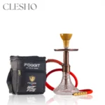 Noddy 007 Night Fire Hookah with Carry Bag - Bronze Stem / Transparent Base