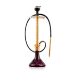 COCOYAYA King Series 2.0 Plus Hookah with Black Carry Bag - Gold Stem / Purple Base - Image 3