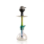 COCOYAYA VIP Bobby Hookah with Bag - Rainbow Stem / Transparent Crackle Base - Image 2