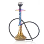 Alexander Hookah with Bag - Rainbow Stem and Grey Base Hookah - Image 3