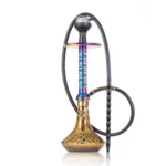 Alexander Hookah with Bag - Rainbow Stem and Grey Base Hookah - Image 2