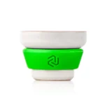Dot Single Hole Ceramic Hookah Phunnel Bowl – Green - Image 2