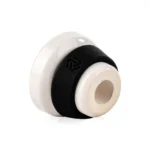 Dot Single Hole Ceramic Hookah Phunnel Bowl – Black - Image 3