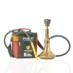 VG France Dark Knight Hookah with Bag – Bronze Stem / golden Base