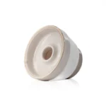 Dot Single Hole Ceramic Hookah Phunnel Bowl – White