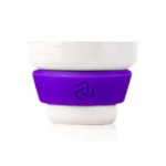 Dot Single Hole Ceramic Hookah Phunnel Bowl – Purple - Image 2