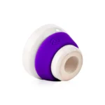 Dot Single Hole Ceramic Hookah Phunnel Bowl – Purple - Image 3