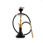 COCOYAYA Simba Hookah with Camel Carry Bag - Gold Stem / Black Glass Base - Image 2