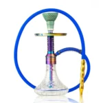 VG France Dark Knight Gem Hookah with Bag – Rainbow Stem / Transparent Base - Image 2