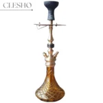 COCOYAYA Simba 2.0 Hookah with Carry Bag – Gold Stem / Amber Glass Base