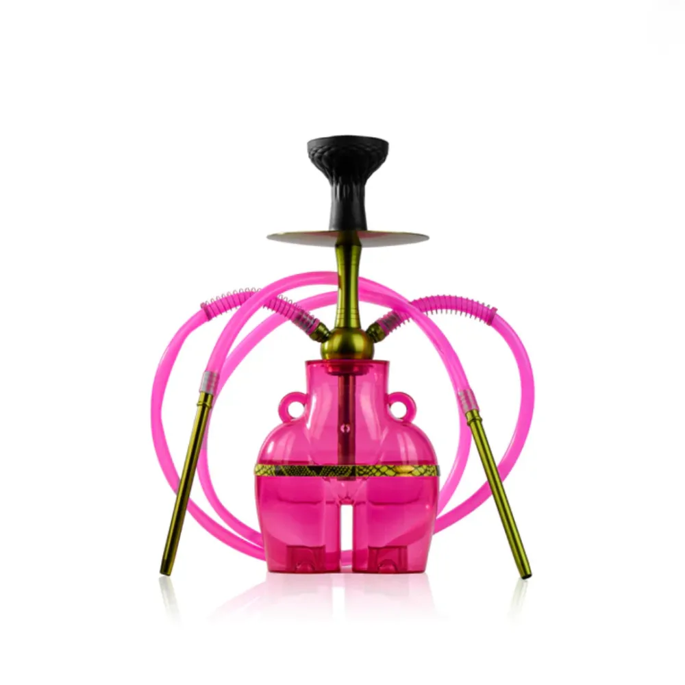 ORANGE-MINT-72.webp Thugs Hippy Acrylic Hookah - Dual Pipe (Pink) - Image 1