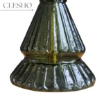 COCOYAYA Mini Ferro Hookah with Carry Bag – Gold Stem / Dark Green Base - Image 3