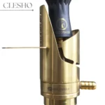 COCOYAYA Mini Ferro Hookah with Carry Bag – Gold Stem / Dark Green Base - Image 2