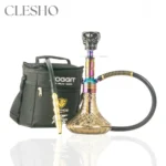 Noddy 007 Night Fire Hookah with Carry Bag - Rainbow Stem / Grey Base