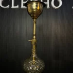 TSB Cabana Hookah – Golden Stem with Golden Base + Free Carry Bag