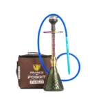 Pablo L5 Hookah with Bag – Green Base with Rainbow Stem