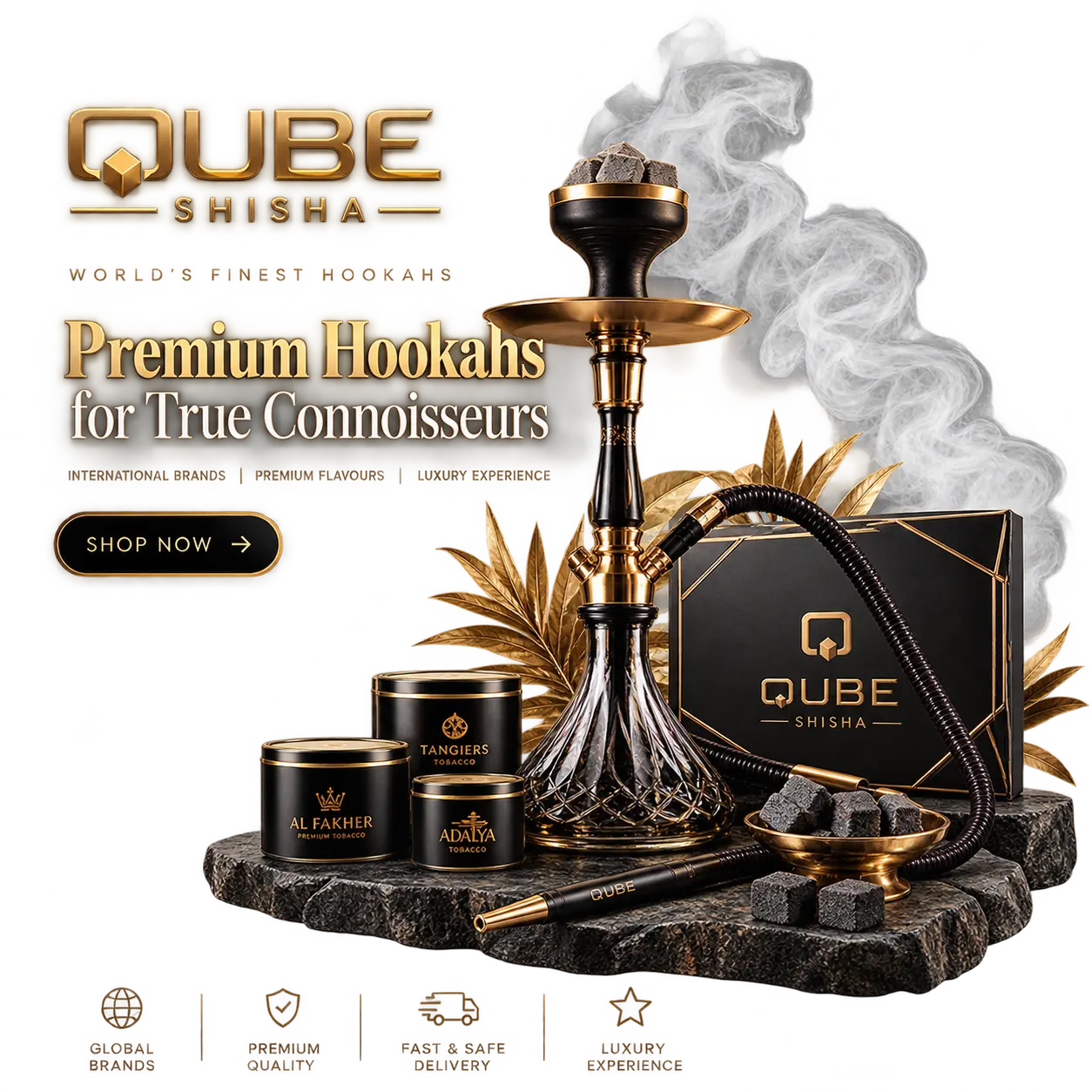 QUBE Shisha Luxury Hookah Showcase