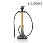VG Sikander Hookah – Premium Gold Stem with Green Glass Base - Image 2