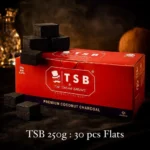 TSB Hookah Flat Coconut Coal 250g - 30pcs (FREE Glove Included)