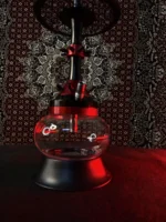 12 Star Hookah 20 Inch with Transparent Base & Red Stem | Multi-Vent Design - Image 9