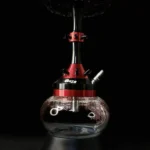 12 Star Hookah 20 Inch with Transparent Base & Red Stem | Multi-Vent Design