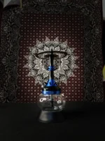 12 Star Hookah 20 Inch with Transparent Base & Red Stem | Multi-Vent Design - Image 3