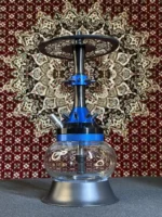 12 Star Hookah 20 Inch with Transparent Base & Red Stem | Multi-Vent Design - Image 6